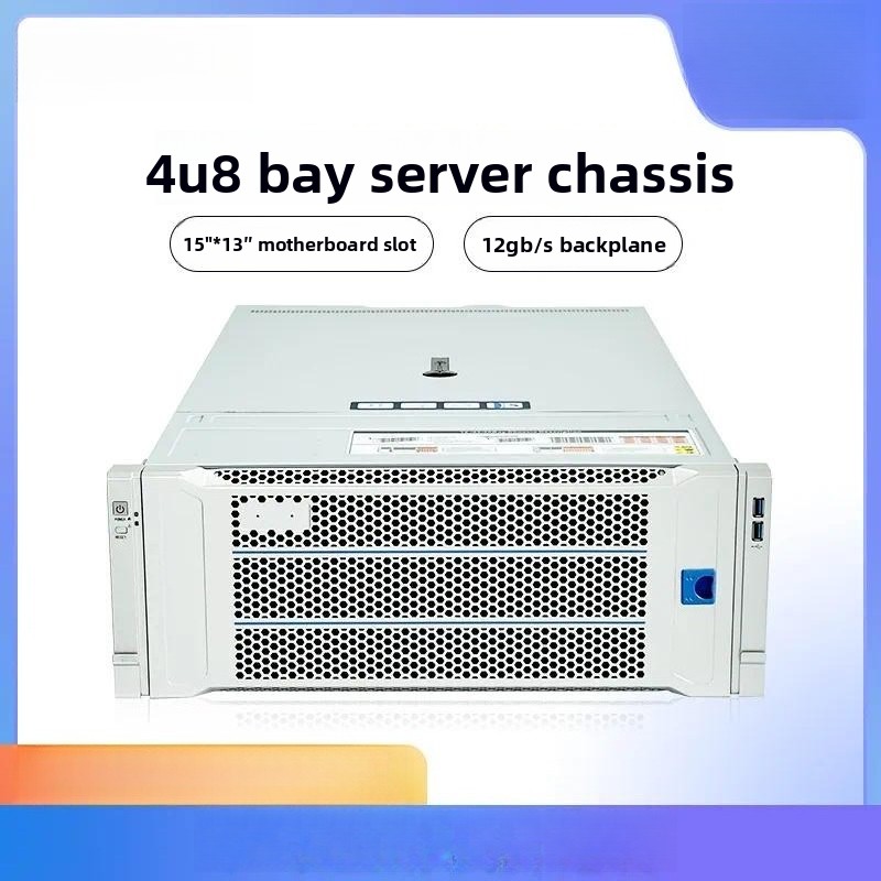 8 Gpu 4U Server Chassis - สำหรับตู้เซิร์ฟเวอร์แบบแร็คเมาท์ 4U 8 ดิสก์ สำหรับการประมวลผล AI